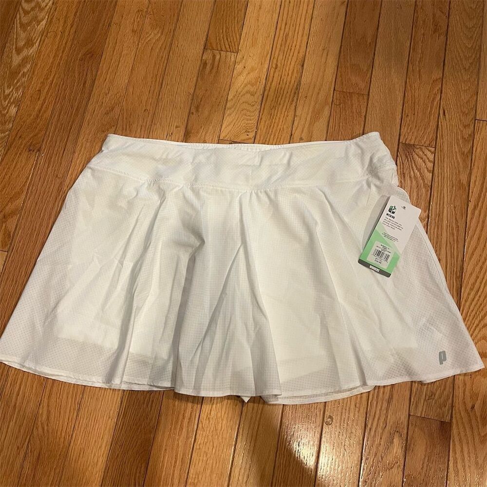 Prince Women's XL White Flounce Skort Quick-Dry Tennis Activewear